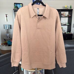 Mondetta NWT Tan Collared Sweatshirt. Size Large